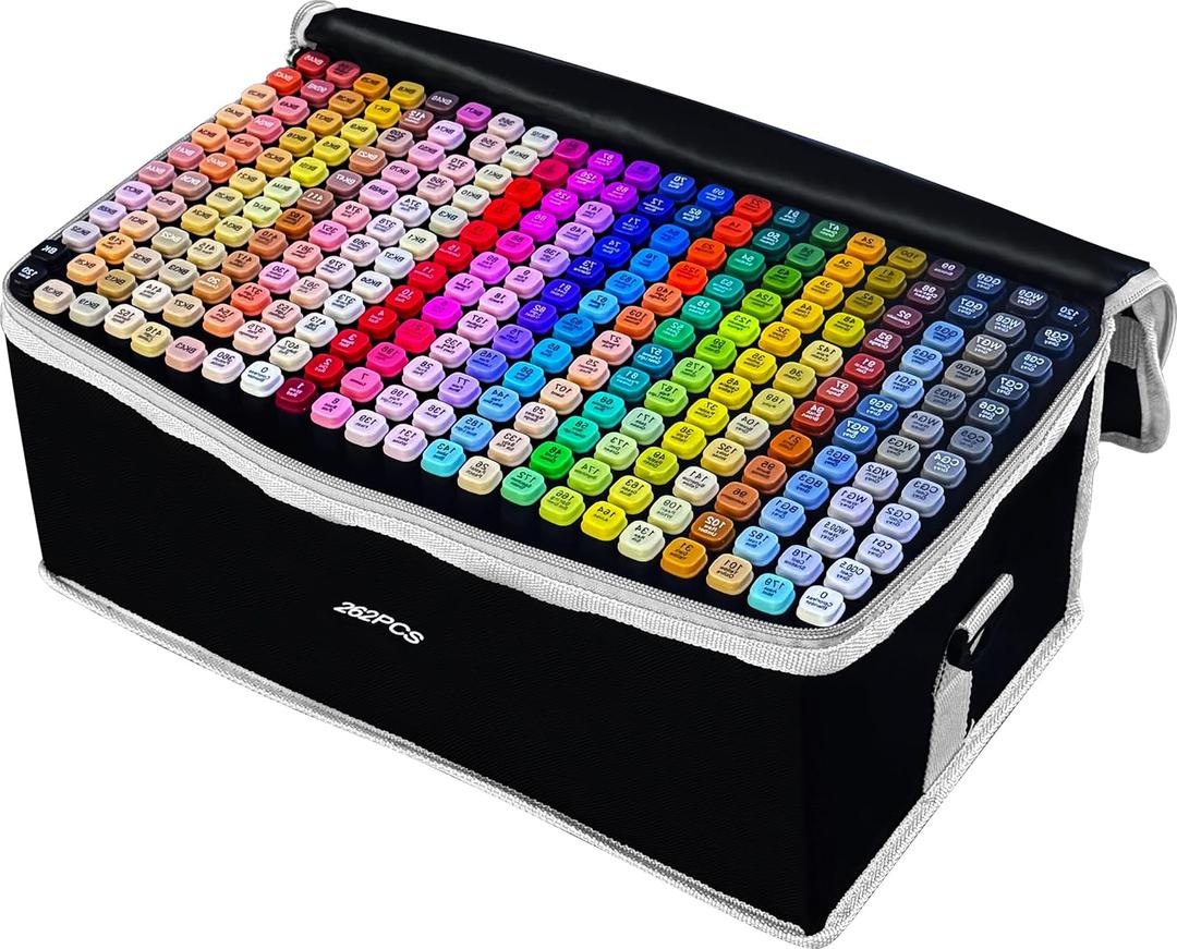 Zmcik 262 Colors Alcohol Markers Art Markers for Kids and Adult Drawing Marker Dual Tip Coloring Painting Perfect for Boys Girls Students Gift