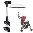 Umbrella Holder for Stroller, Baby Stroller Umbrella Attachment, Umbrellas Connector Clip to Handlebar, 360 Degree Adjustable Universal Clamp for Golf Cart,Wheelchair, Beach Chair,Fishing