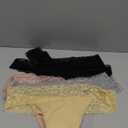 ANNYISON Women's Thongs, T Back Low Waist See Through Panties Cotton Seamless Lace Thongs for Women, (Multicoloured a - 6 Pack, Large)