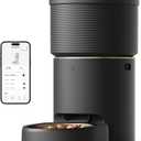 PETLIBRO Automatic Cat Feeders, 5G WiFi Pet Feeder with Vacuum Food Storage for Pet Dry Food, Low Food & Blockage Sensor, 1-10 Meals Per Day, Up to 10s Meal Call for Dog & Cat (8L, Black)