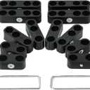 Spark Plug Wire Separators Aluminum Kit, 7mm 8mm 9.5mm Engine Spark Plug Wire Separator Divider for Looms SBC 350(Black,2pcs)