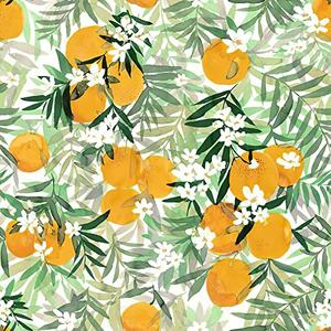 Jeweluck Floral Peel and Stick Wallpaper - Orange,118",  Green, Removable, Self-Adhesive