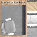 Placoot Desk Chair Mat for Hardwood Floor Corduroy Surface 1/6" Thick 55"x35" Office Chair Mat for Rolling Chairs-100% Large Anti-Slip Backing Under Desk Low-Pile Office Rug Floor Mat for Office/Home