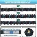 100 ft Expandable Garden Hose - Kink Free Flexible Water Hose 100ft with 10 Pattern Spray Nozzle, 3/4 Solid Brass Connectors, Retractable Latex Core - Lightweight Expanding Hose