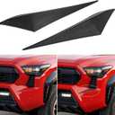 2Pcs Front Side Grille Patch Decor Compatible with Toyota Tacoma 2024 2025 2026, Front Fog Light Decals Fit 4th Gen Tacoma Accessories Car Truck Label, Black