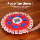 Word Game for Kids & Adults with 2 Modes,144 Topic Categories 36 Cards Pressing Games,Fun Fast-Paced Stop Game,LCD Display Timer Family Board Games for Christmas & Birthday Gifts (Red)