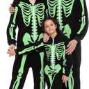 Spooktacular Creations Halloween Skeleton Costume, Family Matching Skeleton Costume for Halloween Cosplay Party (Small, Fluorescent Green)