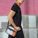 belupai Clear Crossbody Purse Bag, Clear Bags Stadium Approved Clear Tote Bag with Zipper Closure, Shoulder Bag with Flexible Shoulder Strap for Concerts Sports Festivals