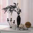 Giegxin 40" Halloween Black Flowers Branches Fake Artificial Faux Flowers Stems 4 Bundles Gothic Black Branches Curly Twig Picks for Vase Wreath DIY Bouquets Hanging Planter Home Office Centerpieces