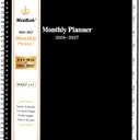 2026-2027 Monthly Planner/Calendar - January 2026 - December 2027, Monthly Calendar 2026-2027, 9" x 11", 2 Years Planner, Cardboard Cover, Black