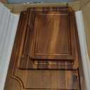 AIDEA Wood Cutting Board, Wooden Cutting Boards for Kitchen, Acacia Wood Chopping Board Set of 3 with Deep Juice Groove, for Meat, Vegetables, and Fruit (15"L x 10"W, Brown)