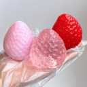 3PCS Big Strawberry Squishies, Handmade Sticky Squishies Strawberry for Adults Relaxation