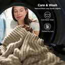 Bedsure Cooling Cotton Waffle Full Size Blanket - Lightweight Breathable Blanket of Rayon Derived from Bamboo for Hot Sleepers, Luxury Throws for Bed, Couch and Sofa, Light Brown, 80x90 Inches