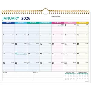 3 x 2026-2027 Wall Calendar - Run Now to Jun 2027, 14.57 x 11.42 In, 2026 Calendar, 18 Months Calendar 2026-2027, Monthly Calendar with Ruled Blocks, Thick Paper, Holidays, To-do Notes