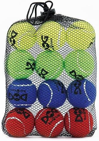 INSUM Tennis Balls for Dogs - 1s Pack 2.0'' Durable Non-Toxic Outdoor Dog Toys Balls with Mesh Bag, SGS Certified, Colorful Fetch Toys, Small Breeds (Non Squeaky)