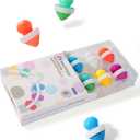 NewFamily Dustless Mushroom Sidewalk Chalk for Kids Non-Toxic Washable Outdoor Art & Blackboard Drawing Chalk with Holder | Mess-Free Fun Play for Classroom & Home6 color