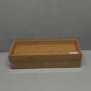 VeyFey Bamboo Drawer Organizer, Stackable Utensil Organizer for Kitchen, Bamboo Storage Box Wood Silverware Tray for Drawer 15" x 6" x 2" Set of 2