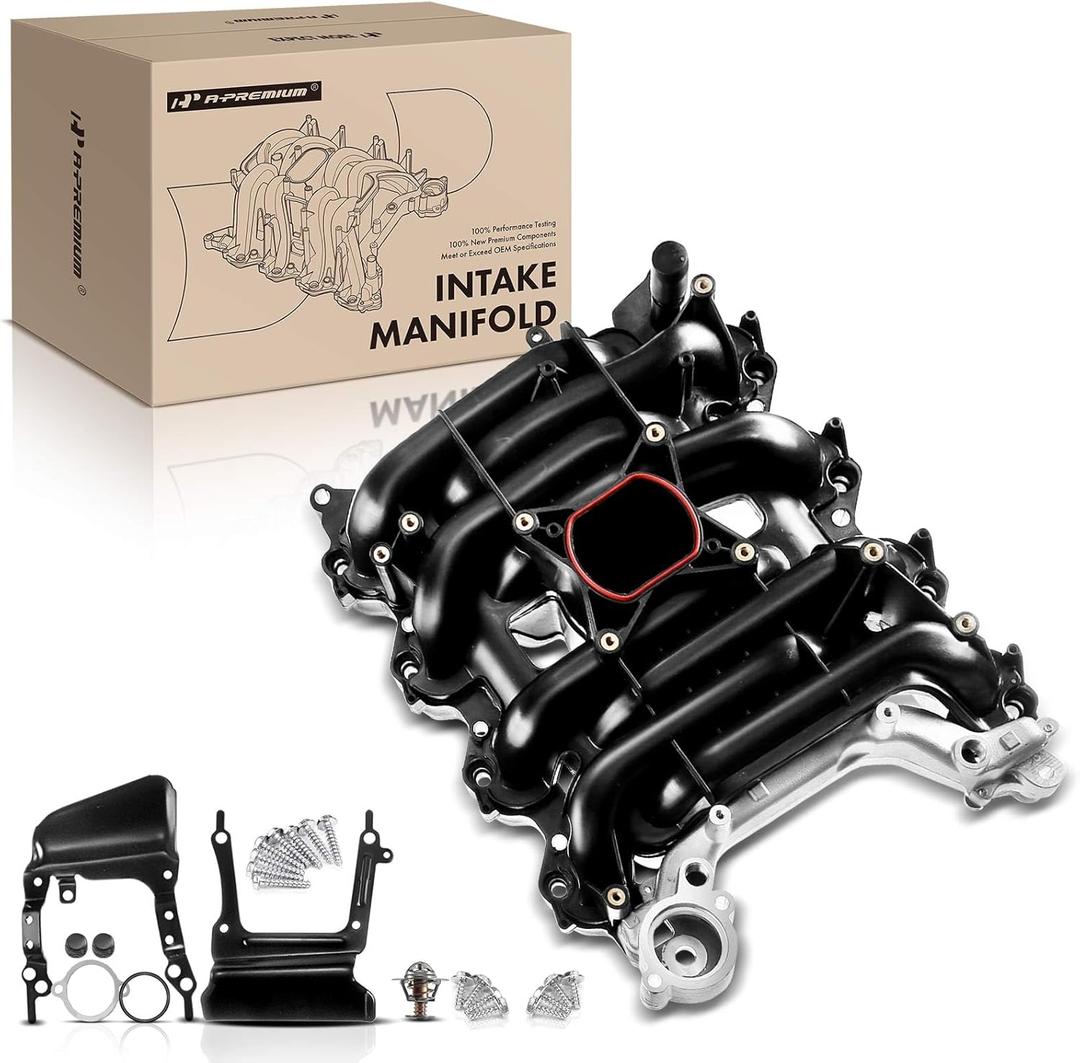 A-Premium Upper Intake Manifold with Gaskets Compatible with Ford Crown Victoria 96-00, Mustang 96-98, Thunderbird 96-97 & Lincoln Town Car 96-00 & Mercury Grand Marquis 96-00, Cougar 96-97, 4.6L V8