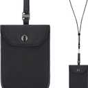 Hidden Bra Wallet, Travel Neck Pouch & Secert Money Pocket for Woman to Keep Valuables Safe for Secure Travel with Adjustable, Elastic Strap(Black)