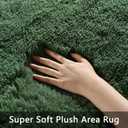 Pettop Fluffy Deep Green Area Rug for Bedroom Living Room, 5x8 Feet Soft Plush Fuzzy Rugs for Girls Kids Boys, Non-Slip and Washable Rug for Nursery Classroom, Carpet for Rooms Decor
