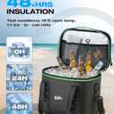 30 Can Small Rolling Cooler with Wheels, Detachable All-Terrain Trolley, Leakproof Insulated Soft Cooler Bag with Wheels and Handle Collapsible for Beach Camping Travel Outdoor