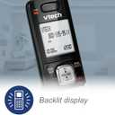 VTech CS6719 DECT 6.0 Cordless Phone with Caller ID/Call Waiting, 1 Cordless Handset, Silver/Black