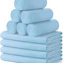 Buryeah 10 Pcs Fleece Blanket Bulk Soft Warm Fleece Blankets Cozy Lightweight Throw Blankets Plush Pet Throw Blanket for Home Bed Sofa Office Wedding Gifts Travel(50" X 60",Light Blue)