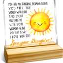 Christmas Gift For Mother Mom, Birthday Thanksgiving Mothers Day Gifts, Acrylic Plaque With Wooden Stand Desk Decor, Gift Form Daughter