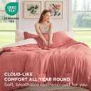Bedsure Twin Comforter Set - 5 Pieces Coral Twin Bedding Set for All Seasons, Boho Contrasting Design Bed in a Bag with Comforter, Sheets, Pillowcase & Sham
