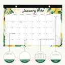 4 x Desk Calendar 2026-2027, 18 Months Desktop/Wall Calendar 2026 Run until Jun. 2027, 17" x 12" Large Desk Planner, Home School Office Supplies for Women & Men (Yellow)