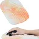 Ergonomic Mouse Pad with Wrist Support, Comfortable Memory Foam Mousepad with Massage Design and Non-Slip PU Base, Wrist Rest Mouse Pad for Office and Home, 12x8 Inch