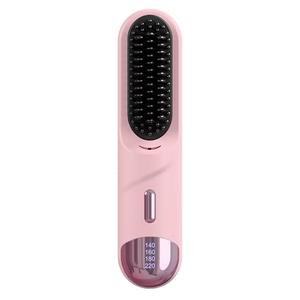 2025 Hair Straightener Brush Pale Pink
