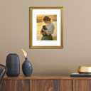 upsimples Vintage 11x14 Picture Frame, Antique Gold Frame Displays 8x10 with Mat or 11 x 14 Without for Vertical or Horizontal Wall Decor, 1pack
