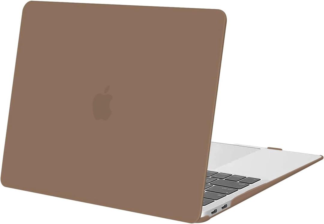 MOSISO Compatible with MacBook Air 13 inch Case 2022 2021 2020 2019 2018 Release A2337 M1 A2179 A1932 Touch ID, Plastic Hard Shell Cover Compatible with MacBook Air 13.3 inch Case, Caramel Brown