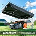 Robot Lawn Mower Garage, Waterproof Outdoor Shelter & Carport for Most Robotic Mowers, Universal Easy Setup Rain Protection Panel Awning Shed, 19" W x 30" L x15.7 H