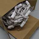 HISHINY Christmas Lights 100 Count Mini Clear Lights 21ft White Wire Christmas Tree String Lights Set for Outdoor Indoor Christmas Decorations Wedding Valentines Day Decor, UL Certified