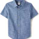 Gymboree,Boys,and Toddler Short Sleeve Button Up Shirt,Chambray, Size 10