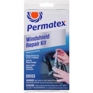 5 x Permatex 09103 Automotive Windshield Repair Kit For Chipped And Cracked Windshields. Permanent Air-Tight Repairs, With Repair Syringe & Plunger, 9-piece Kit