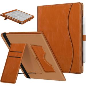 Fintie Stand Case for Onyx Boox Go 10.3 /BOOX Tablet Go 10.3 Gen II Lumi ePaper, Premium PU Leather Foldable Stand Cover Auto Wake/Sleep with Pen Holder and Card Slot, Brown