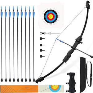 40" Youth Bow and Arrow Set for Kids 8-12 & Teens - Ambidextrous Recurve Archery Gear with Safety Arrows - Toys for Ages 8-13, Backyard Games Gift for Beginner Archers