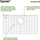 29.3 in. x 16.3 in. Rear Drain Kitchen Sink Bottom Grid with Supersoft Silicone Feet in 304 Grade Stainless Steel