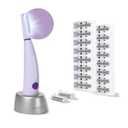Michael Todd Beauty Sonicsmooth Pro+ Dermaplane Razor for Women Face + Eyebrow trimmer Dermaplaning System w/LED Light Peach Fuzz Remover -16 Dermaplaning Blades & 2 Microsmooth Exfoliation Tips (Lavender)