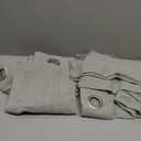 H.VERSAILTEX Linen Curtains Natural Linen Blended Curtain Panels for Living Room/Light Reducing Linen Semi Sheer Curtains 84 inch Length 2 Panels Set Nickel Grommet Window Panels, Sage