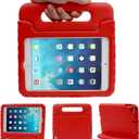 LEFON Kids Case Shockproof for iPad mini 5/4/3/2/1, iPad mini 4th Generation Case for Kids, with Convertible Handle Light Weight Super Protective Stand Cover for iPad mini 5th Gen 7.9 Inch (Red)