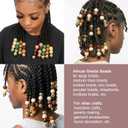 280Pcs Hair Beads for Braids Large Hole African Hair Bead for Women for Large Braids 14mm Brown Jumbo Pony Beads for Braiding Jewelry Making Macrame Crafts Assorted Colors Beading Supplies