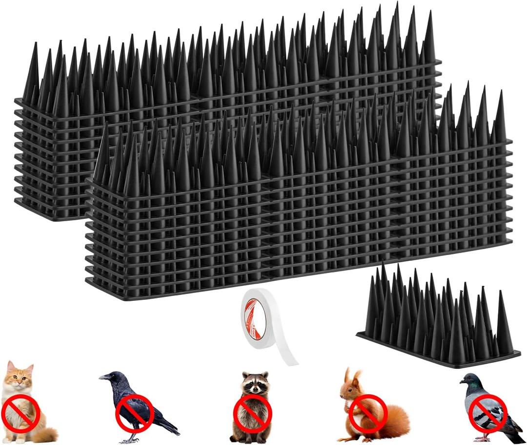 Bird Spikes, 20 Pack Pigeon for Small Birds Raccoon Cats Defender for Outside to Keep Squirrel Away for Railing and Roof