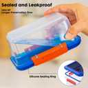 2 x 5oz Small Food Storage Containers with Lids Plastic LeakProof for Snack Puree Salad Dressing Kids Mini Bento Box 4 SETS Dishwasher Safe BPA Free