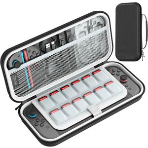 HEYSTOP Carrying Case for Nintendo Switch 2 2025, Portable Switch Travel Bag with More Space, Protective Case Compatible with Nintendo Switch 2 Accessories, black