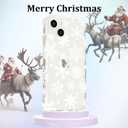 Christmas Phone Case for iPhone 15 Cute Curly Wavy Merry Christmas Pattern Case Clear Aesthetic Santa Snowman Elk Cover for Girls Kids Women Slim TPU Protective Cover for iPhone 15,Snowflake