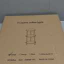 Small Round End Table - 3 Tier Design Accent Table, Narrow Side or Bedside Stand, Industrial Vintage Nightstand for Bedroom, Living Room, or Small Spaces, Rustic Brown (1 Pack)